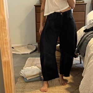 free people barrel jeans black 24